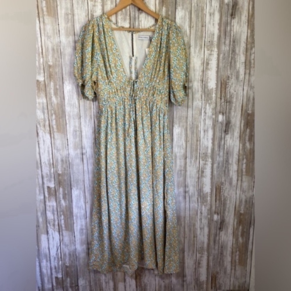 NWT Faithfull The Brand Patrinico Sabinosa Floral Midi Dress Puff Sleeve 4 - Picture 2 of 8